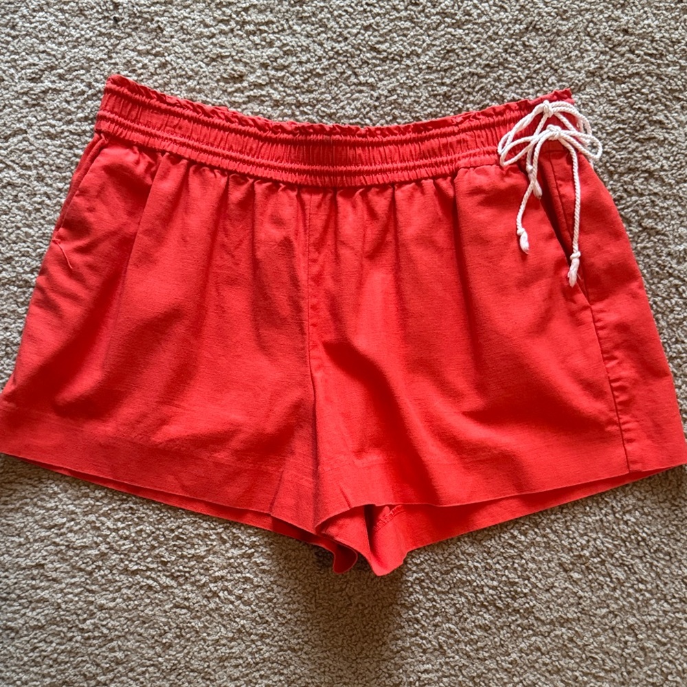J. Crew Coral Drawstring Shorts